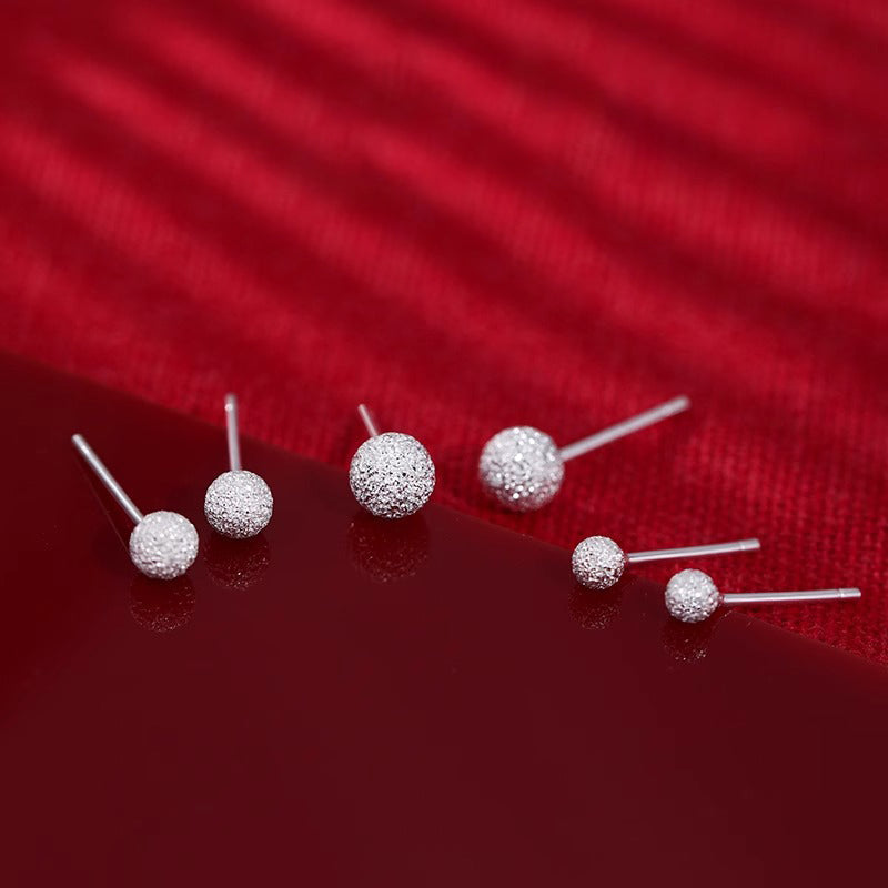 999 Silver Round Bead Ear Bone Nail - Silvery