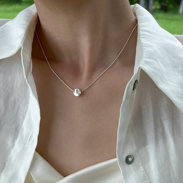 925 sterling silver necklace - silvery