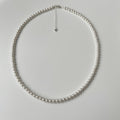 S925 pure silver artificial pearl necklace