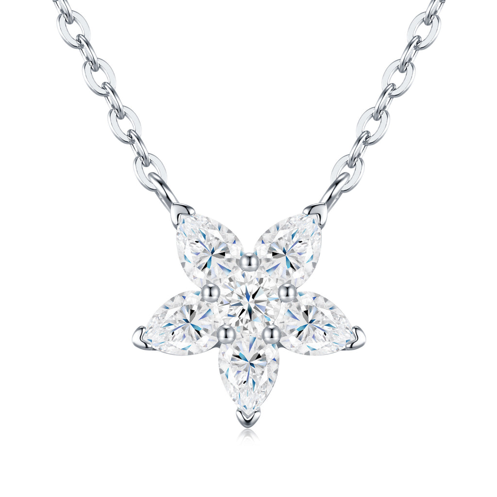 S925 Sterling Silver Moissanite Collarbone Necklace