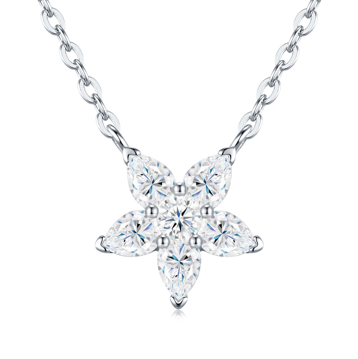 S925 Sterling Silver Moissanite Collarbone Necklace