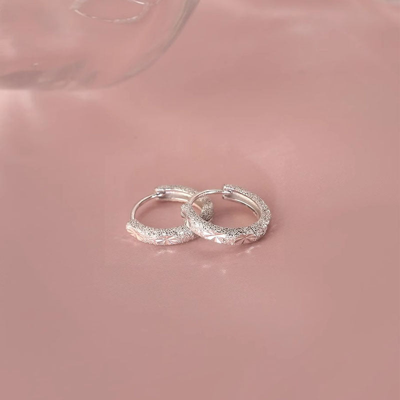 925 sterling silver ear buckle - silvery