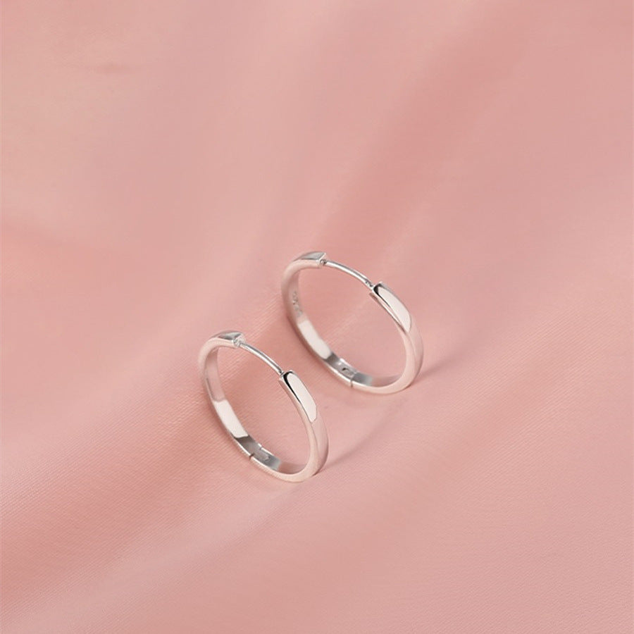 S925 sterling silver hoop earrings