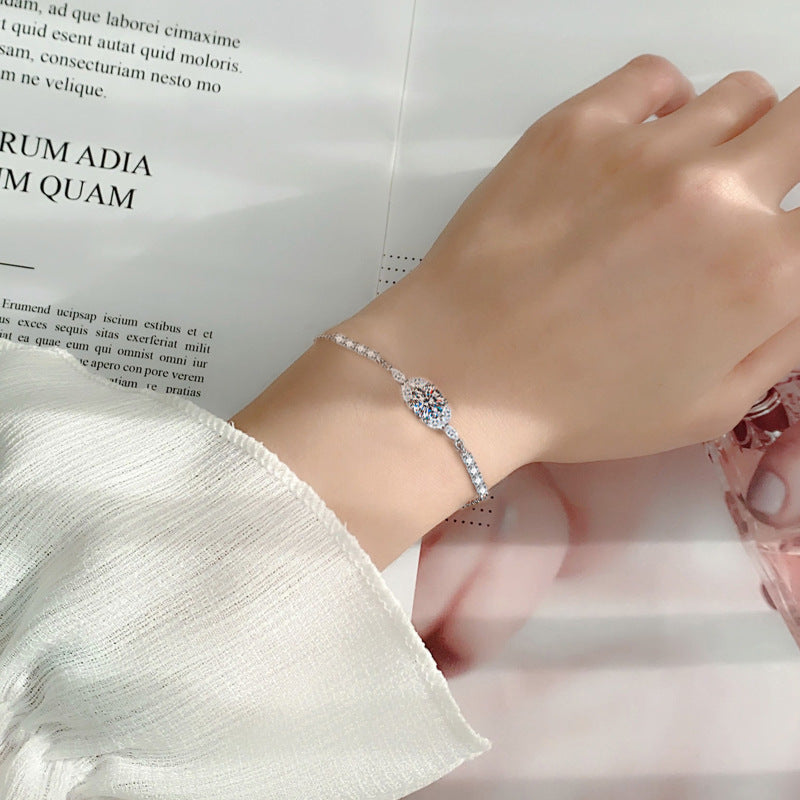 925 Sterling Silver Moissanite Bracelet