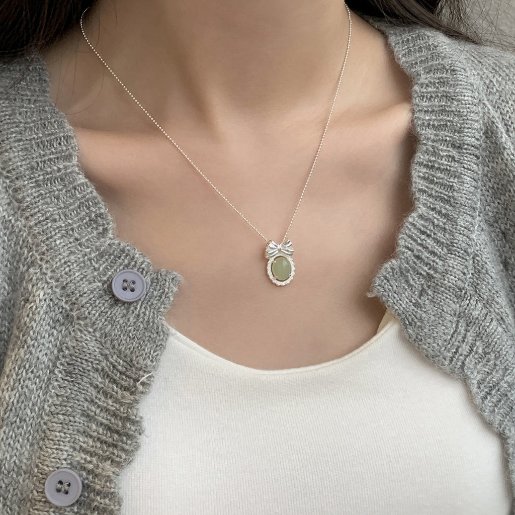 925 sterling silver pendant necklace - silvery