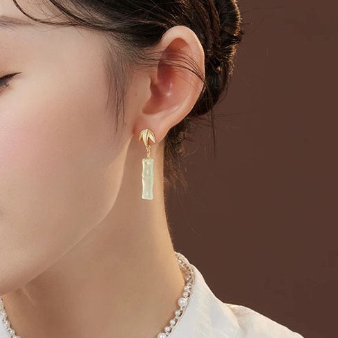 925 sterling silver chalcedony earrings - golden