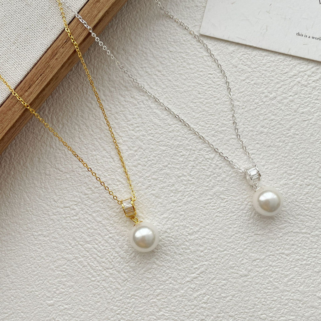 925 sterling silver pearl pendant necklace