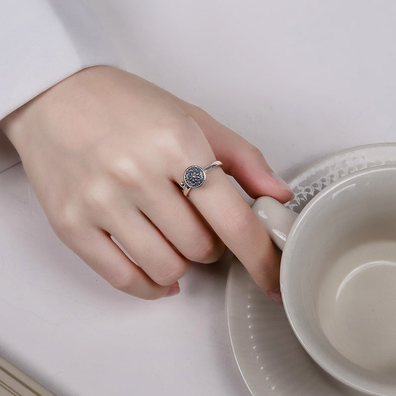 925 sterling silver ring - silvery
