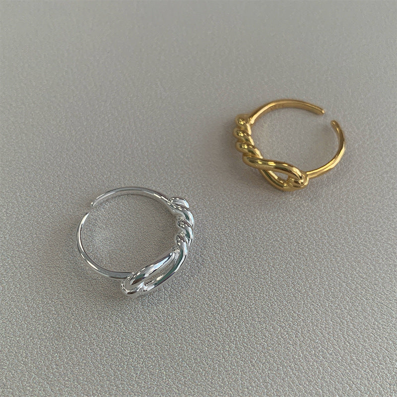 925 sterling silver irregular opening ring