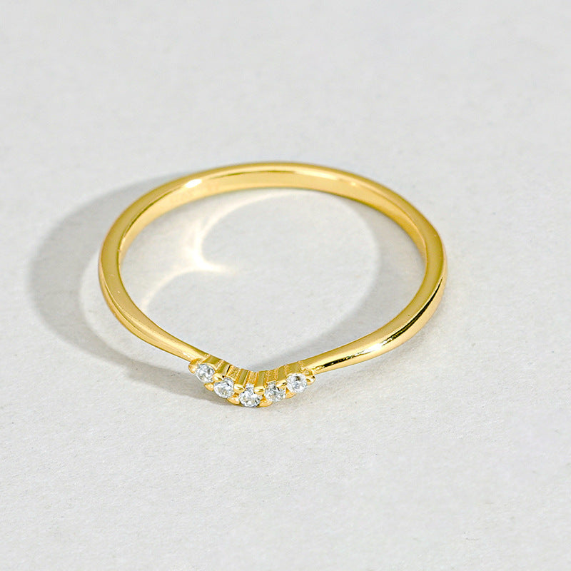 925 sterling silver ring - golden