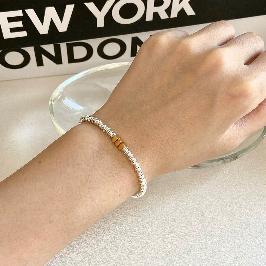 925 sterling silver bracelet -  silvery