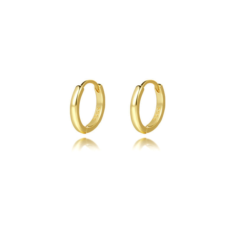 S925 silver smooth-finish earrings