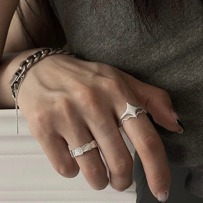 S925 sterling silver ring - silvery