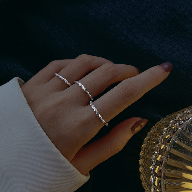 925 sterling silver simple circle ring
