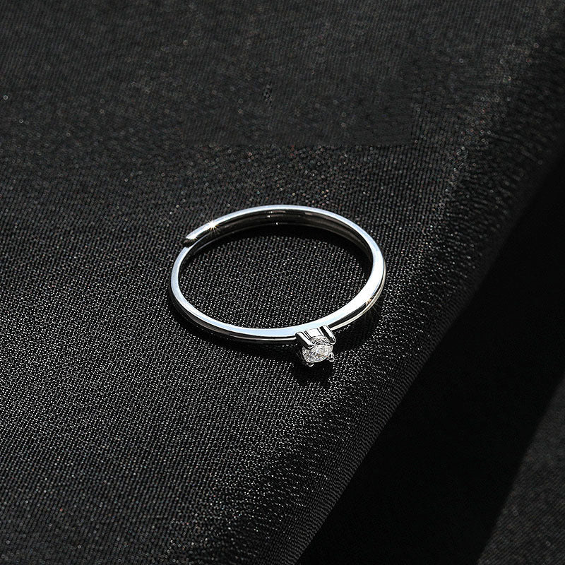 S925 sterling silver ring - silvery
