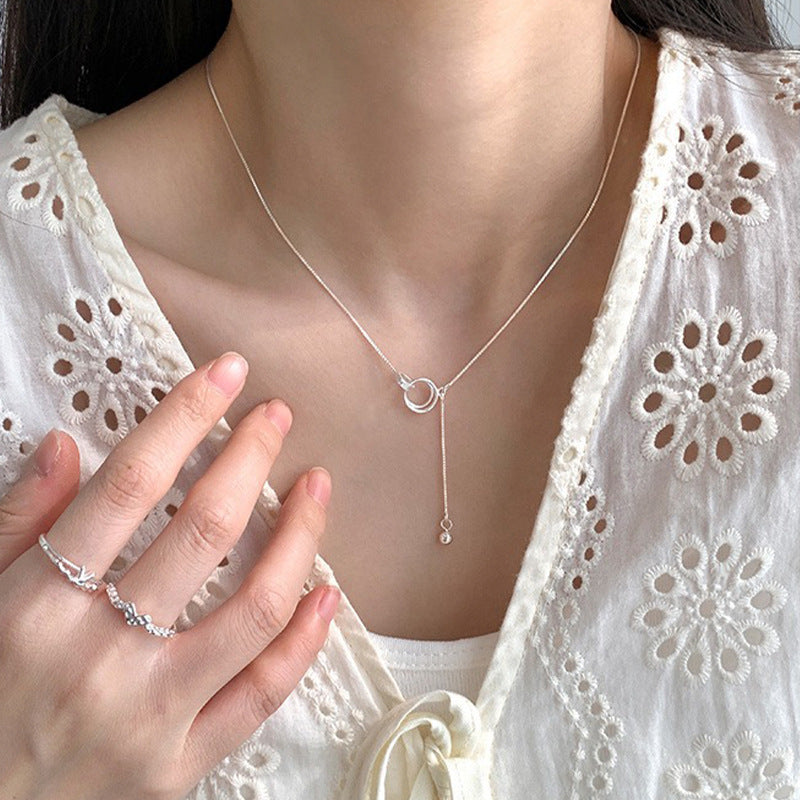 925 sterling silver necklace - silvery