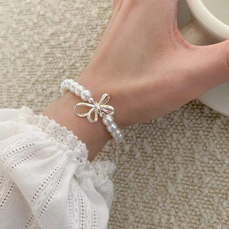 925 sterling silver pearl bracelet
