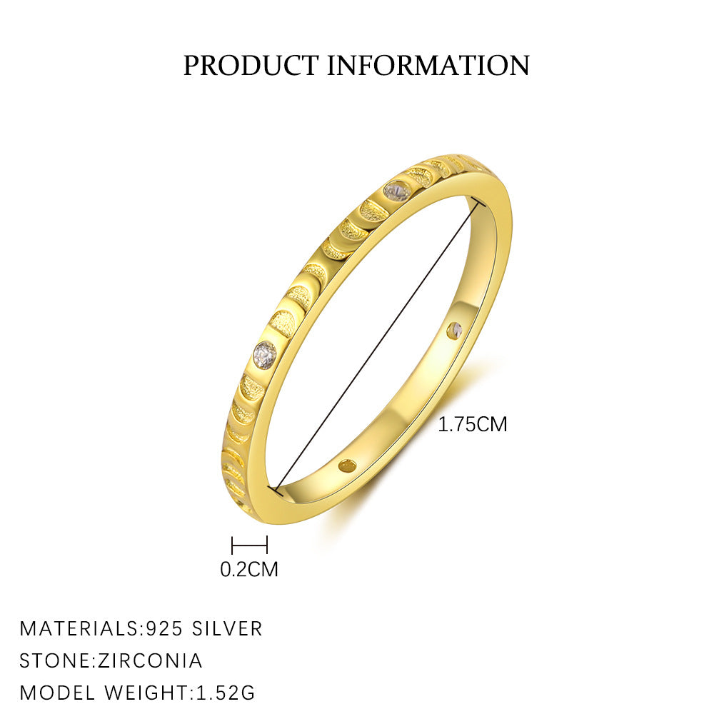 S925 Sterling Silver Ring Set with Zirconia