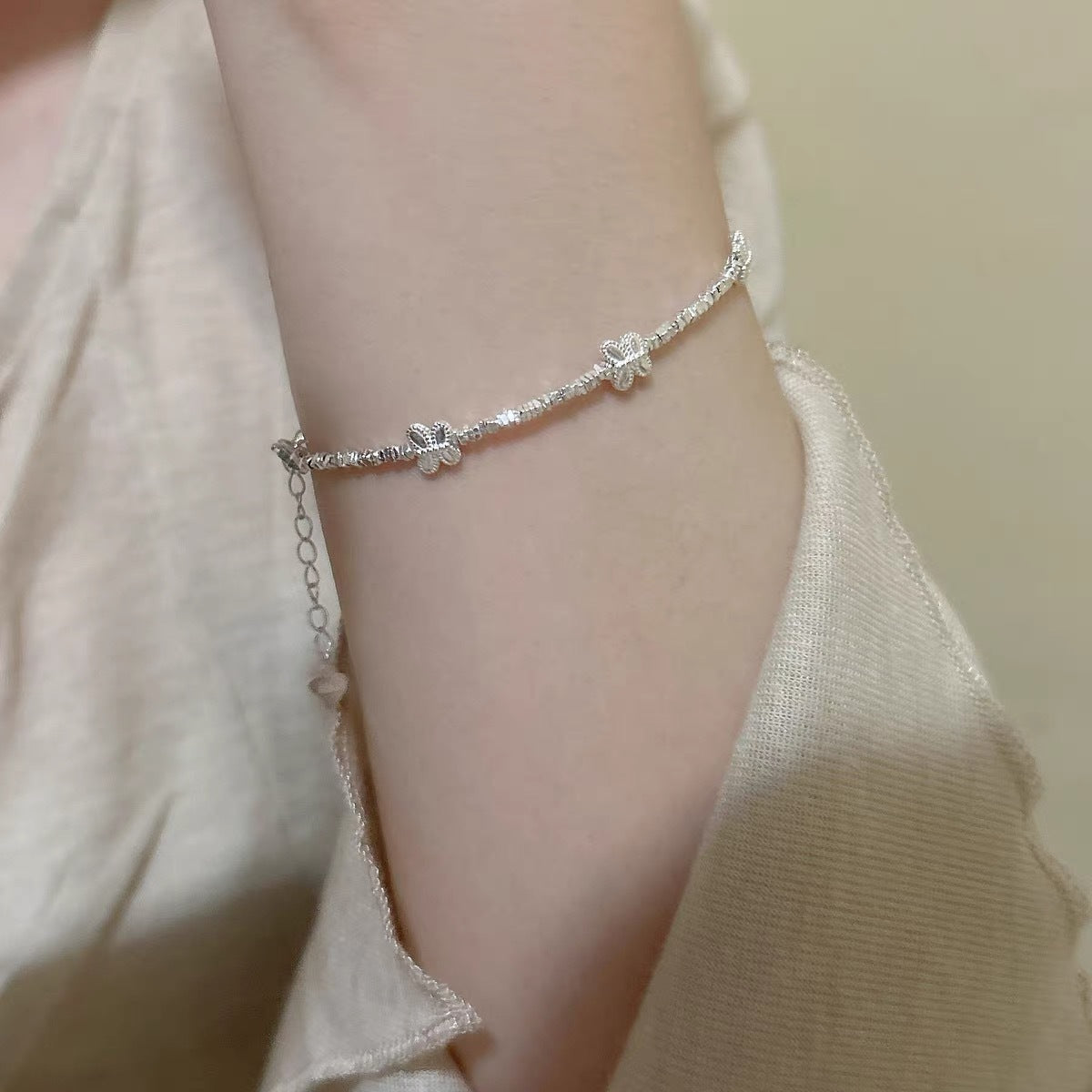 925 sterling silver bracelet - silvery
