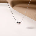 925 sterling silver bean pendant necklace