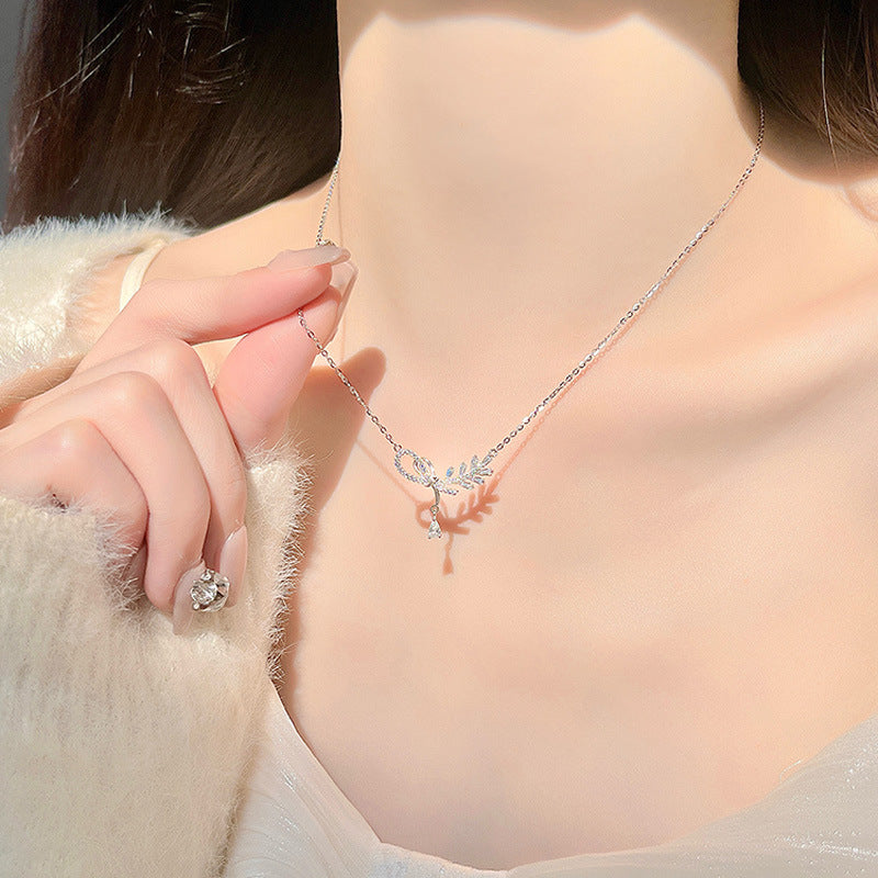 925 sterling silver necklace - silvery