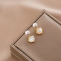 925 sterling silver shell earrings