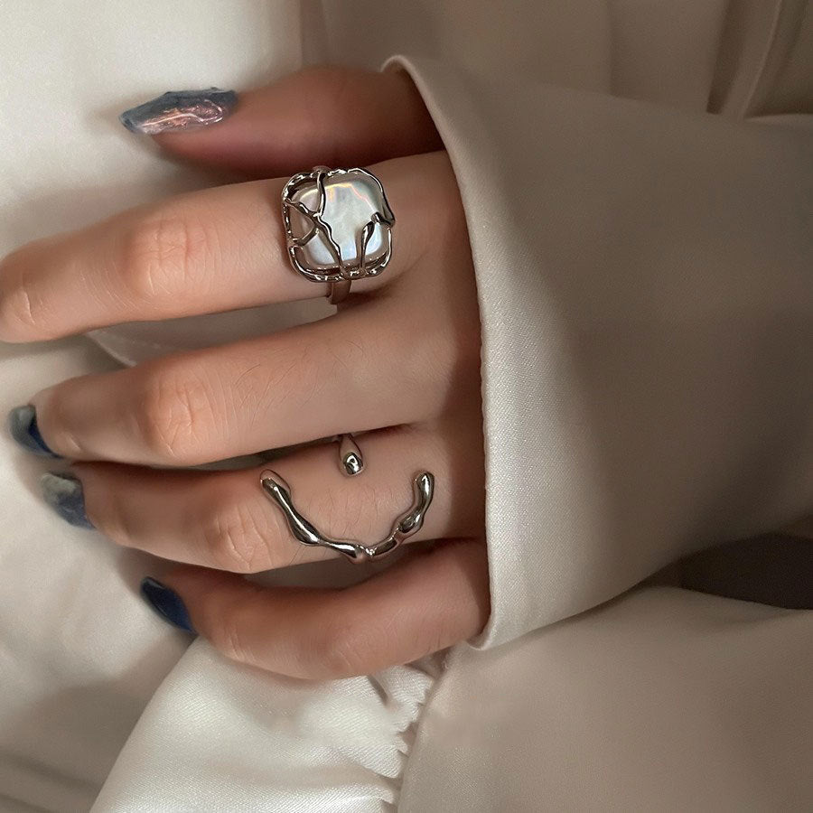 925 sterling silver pearl ring