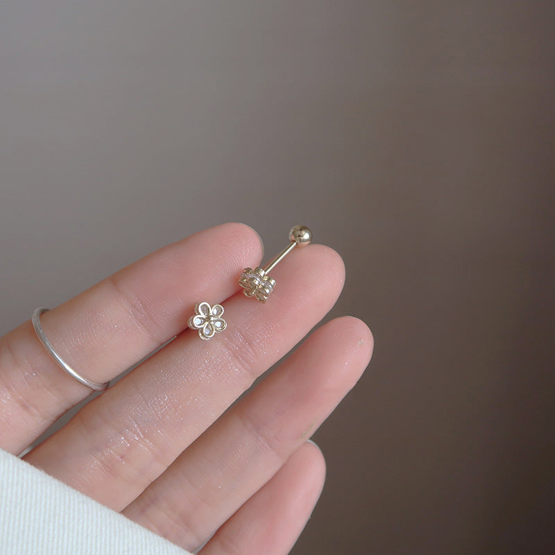 925 sterling silver flower earrings