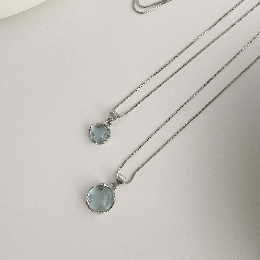 S925 sterling silver necklace - silvery