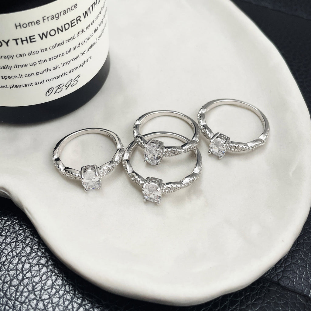S925 sterling silver engagement ring