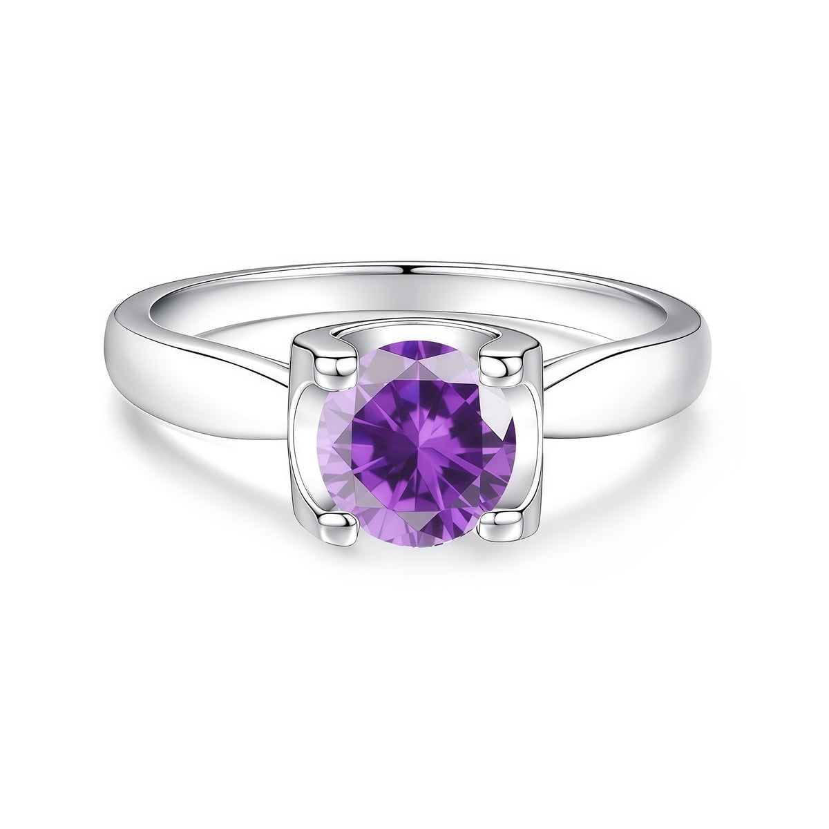 S925 Sterling Silver "Bull's Head" Setting Ring with Colorful Moissanite