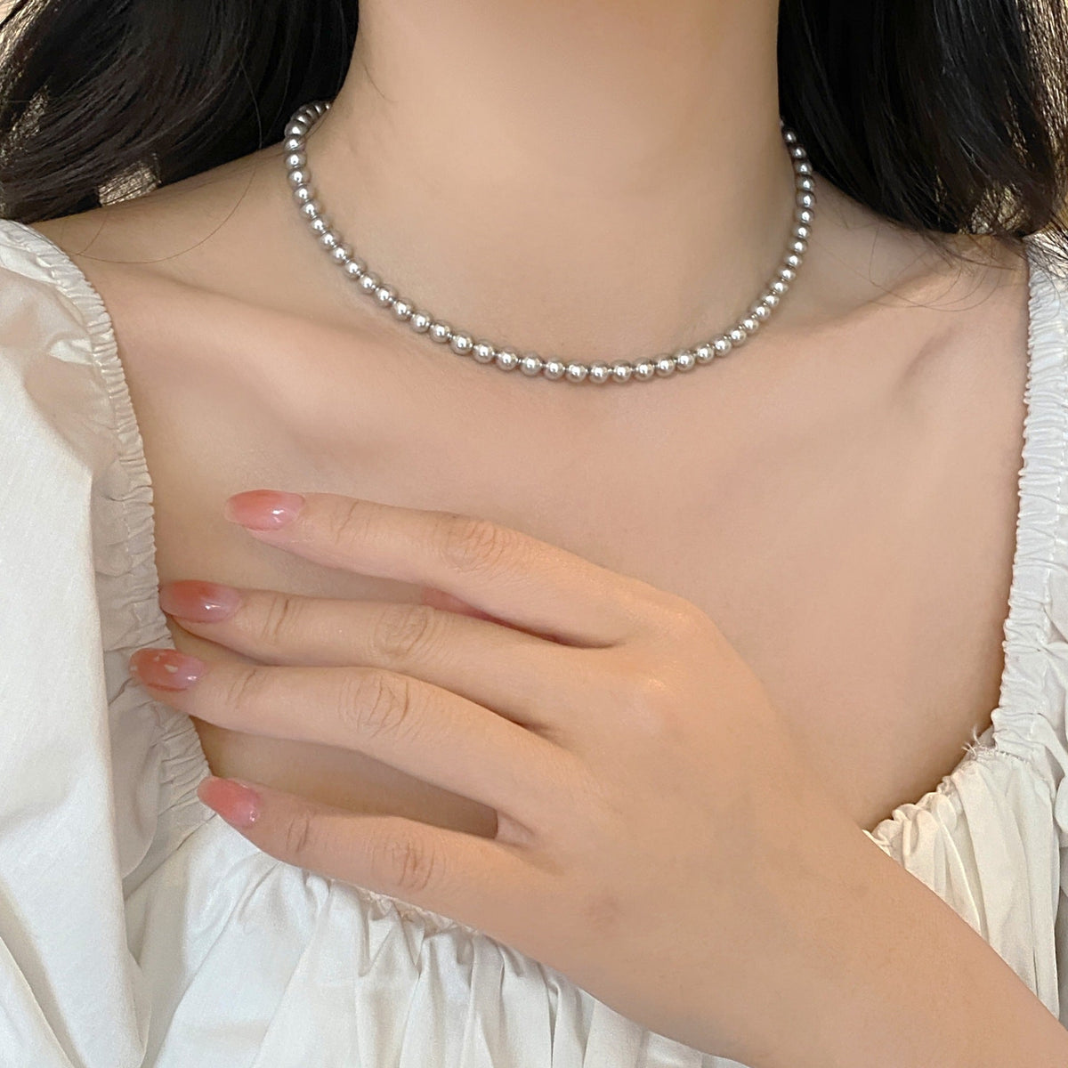 925 sterling silver pearl necklace