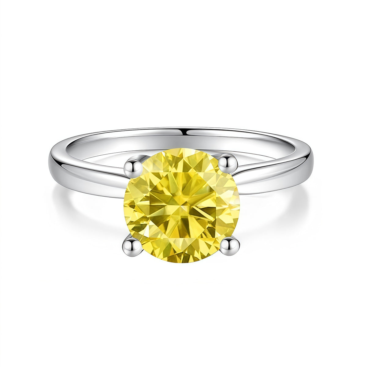 S925 Sterling Silver Moissanite Ring
