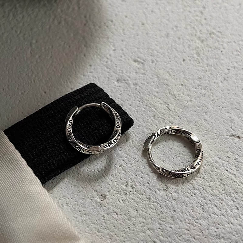 925 sterling silver earrings - silvery