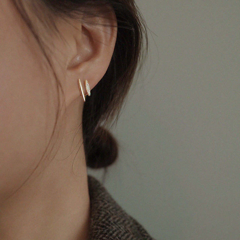 925 sterling silver earrings - golden