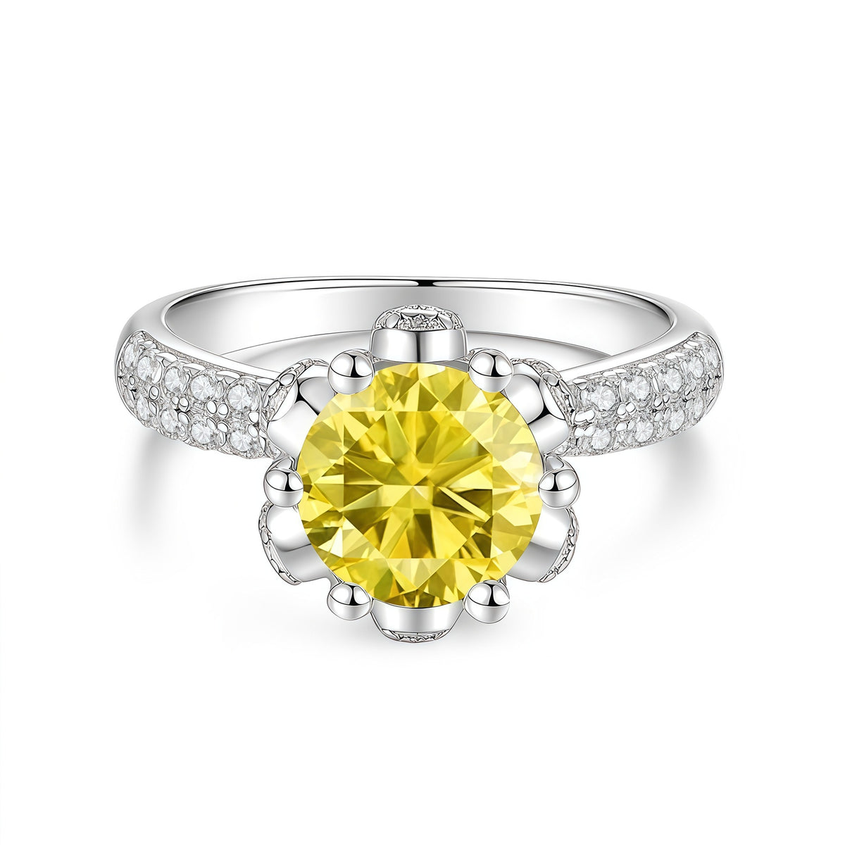 S925 Sterling Silver Moissanite Ring