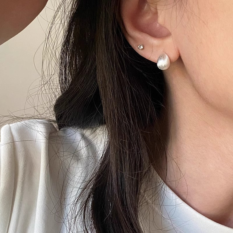 S925 sterling silver water droplet earrings