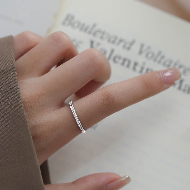 925 sterling silver ring - silvery
