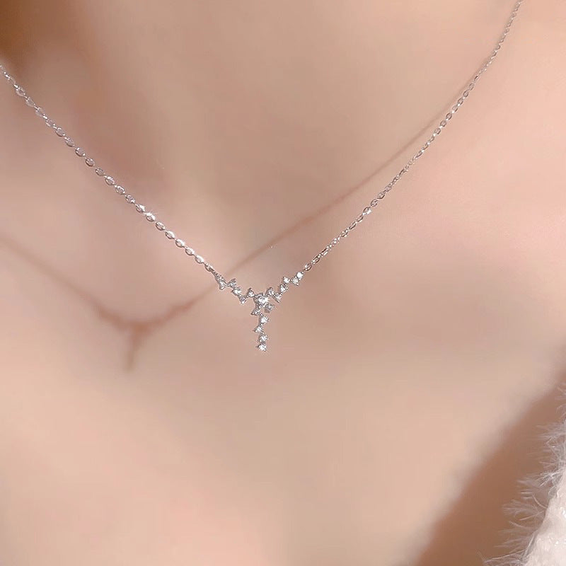 925 sterling silver necklace - silvery