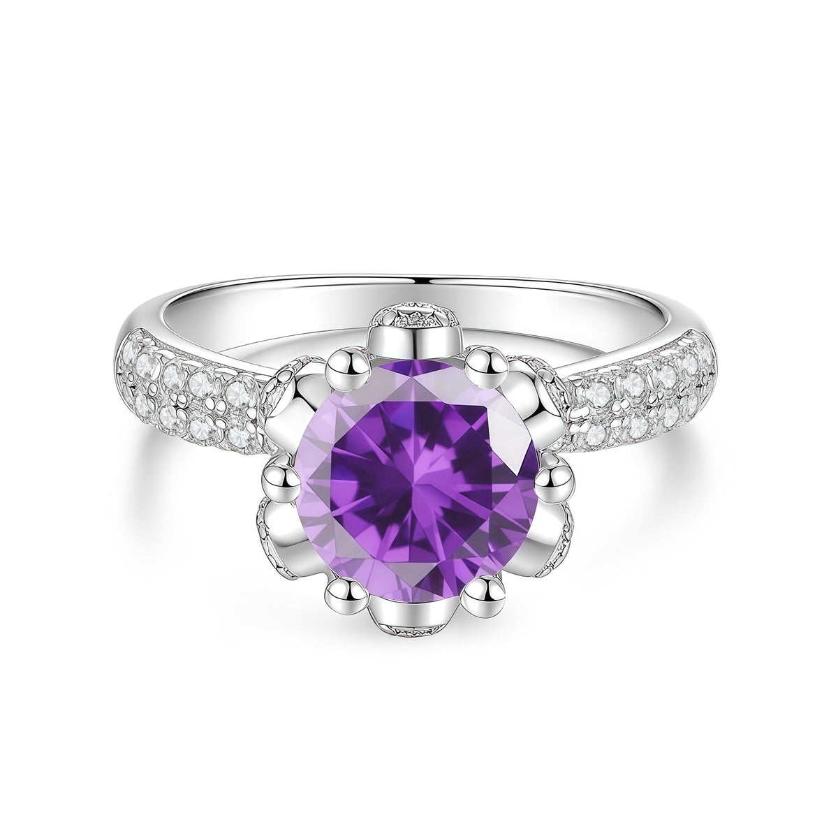 S925 Sterling Silver Moissanite Ring