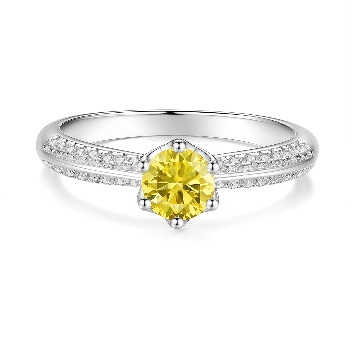 S925 Sterling Silver Moissanite Ring