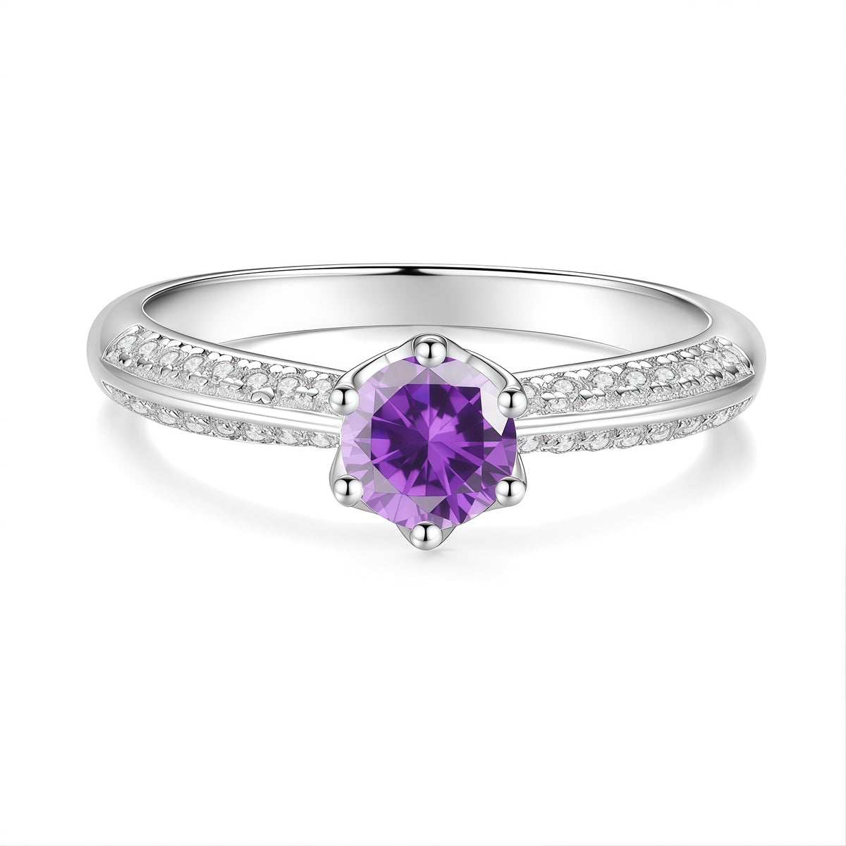 S925 Sterling Silver Moissanite Ring