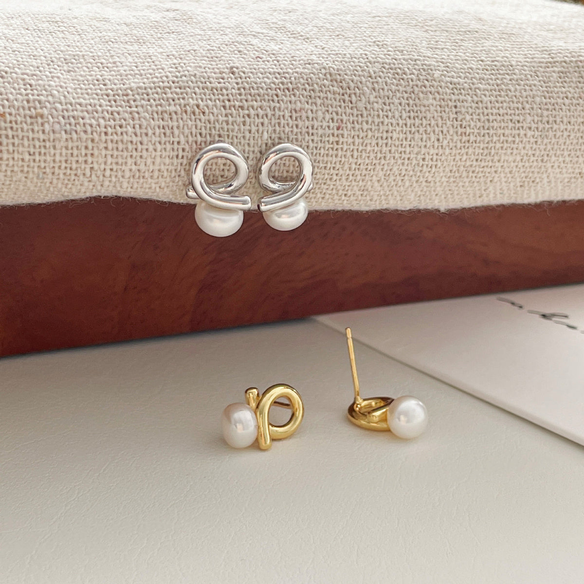 925 sterling silver freshwater pearl earrings