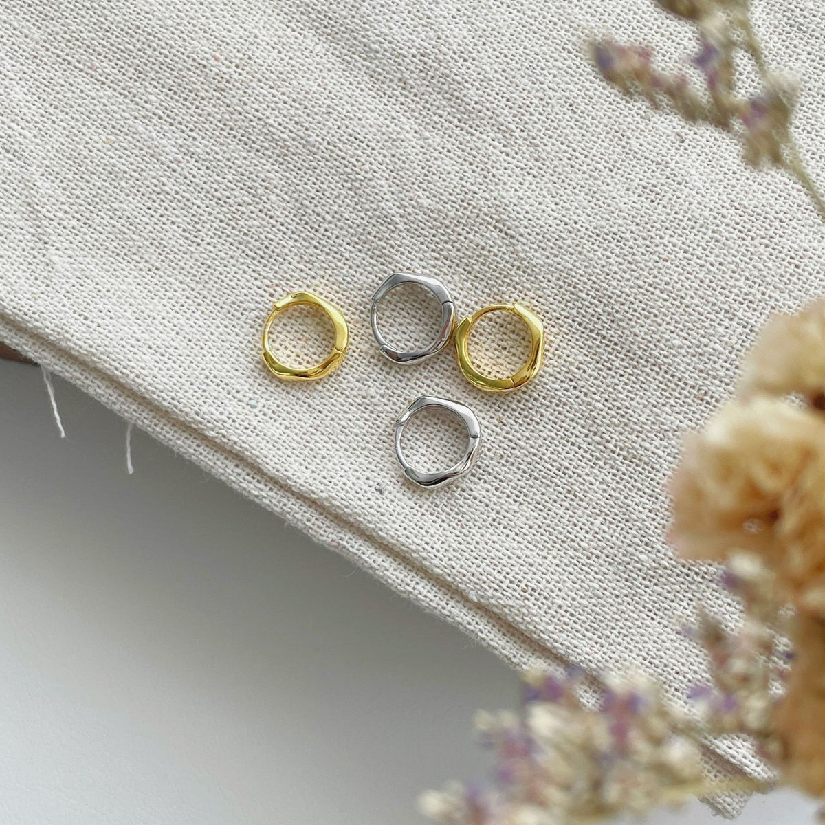 925 sterling silver circle earrings
