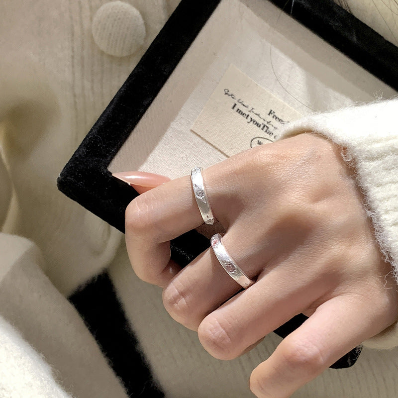 S925 Silver Sparkling Zirconia Ring - Silvery