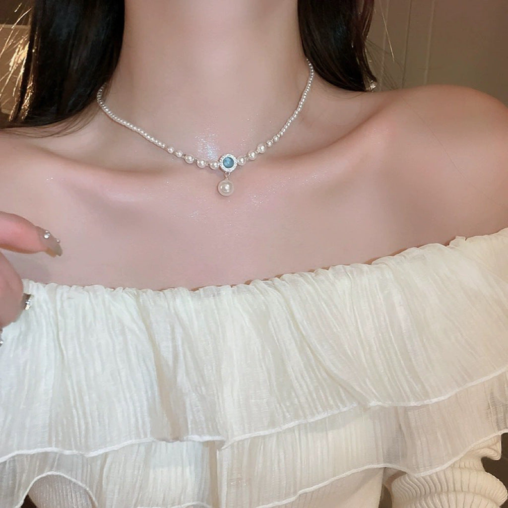 925 sterling silver pearl  necklace