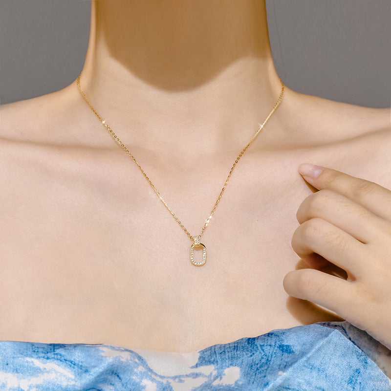 925 sterling silver square pendant necklace
