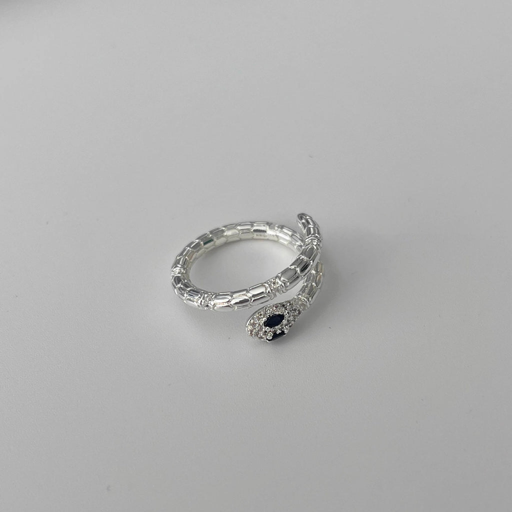 S925 sterling silver snake shaped ring