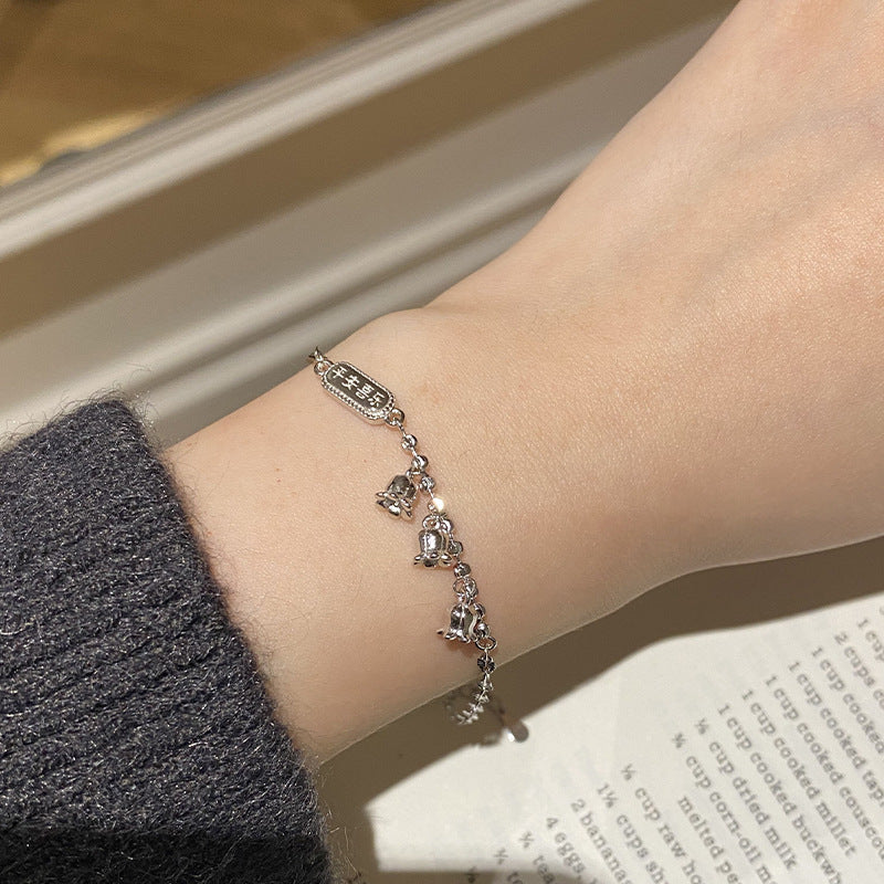 S925 Silver Snowflake Chain Bracelet - Silver