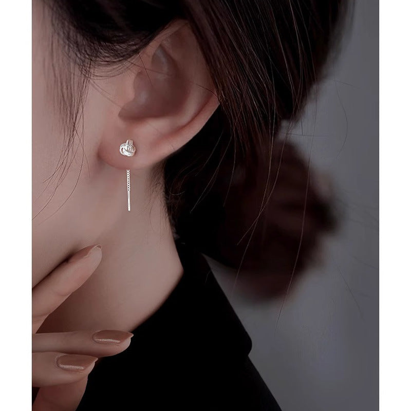 S925 sterling silver ear wire - silver